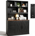 72-Inch Tall Bookshelf With Integrated Power Outlet
