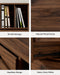 Brown Mobile Documents Cabinet With Locking Wheels