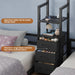 Black CommercialGrade Triple Bunk Bed HouseShaped LED
