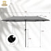13 Ft Large Double-Sided Twin Patio Umbrella, Outdoor Market Umbrella with Crank Handle, Powerful UV Protective, Smoky Gray