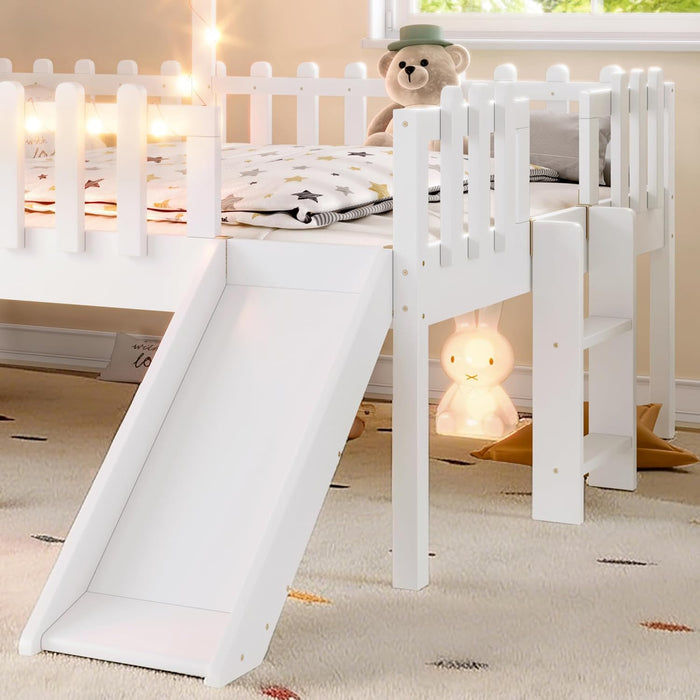 Luxurious FullSize Loft Bed With BuiltIn LEDLights