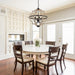6-Light Farmhouse Chandelier for Dining Room Wood Pendant Lighting