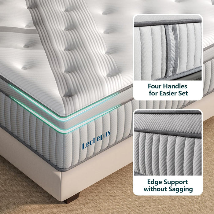 King Size Hybrid Memory Foam Mattress SupportSystem