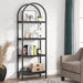4-Tier Open Bookshelf, 70.8" Wood Bookcase Storage Shelves with Metal Frame, Freestanding Display Rack Tall Shelving Unit for Office, Bedroom, Living Room, Easy Assembly (Black, 1PC)