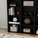 8 Tier Storage Shelf Bookcase, Slim Organizer Shelves Cabinet Tall Narrow Media Tower Rack Display Bookshelf for Home Office (Black)