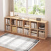 EightCube Organizer Bookcase Stackable Open Shelf Oak