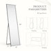 Full Length Mirror 59Inches AluminumAlloy Floor Frame