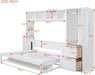 Queen Murphy Wall Bed With Integrated ClosetDrawers