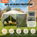 12X12Ft Pop up Gazebo Tent with Mosquito Netting, 6 Removable Wind Panels & 2 Mesh Windows, Outdoor Canopy Shelter for Patio, Army Green