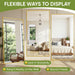 Full-Length Floor Mirror with Stand, 58"X18" Rectangle Style Full Body Standing Mirror for Bedroom, Living Room, Gym, Dorm - Shatter-Resistant & Easy Assembly, Gold