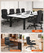 Executive Office Chair, Mid-Back Ergonomic Desk Chair with Flip-Up Arms