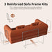 79 Inch Convertible Sofa Bed Orange CorduroyPillows