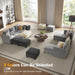 Modular Sectional Sofa Middle Seat Module Couch Side Sectional Free Configuration Middle, Dark Gray