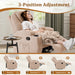 Recliner,Modern Fabric Rocking Chair with Massage,360 Degree Swivel Single Sofa Seat with Drink Holder