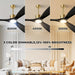 52 Inch MatteBlack Ceiling Fan EnergyEfficient Remote