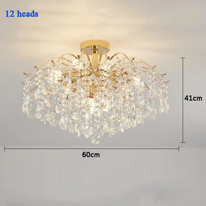 Modern Crystal LED Lights Chandelier for Living Room Decor Bedroom Ceiling Lamp Hanging Light Fixture Home Decoration Luxury