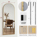 58"X20" Arched Full Length Door Mirror, Over-The-Door Hanging, Floor Standing, Wall Mounted or Leaning, Metal Frame Body Mirror for Bedroom, Living Room, Closet, Dorm, Gold