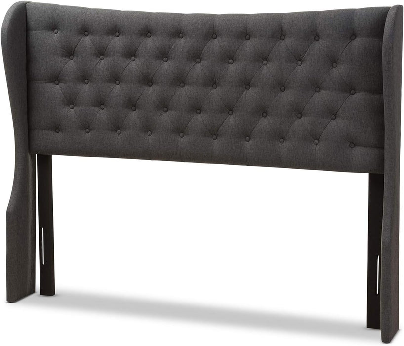 Cadence King Winged Panel Headboard in Dark Gray