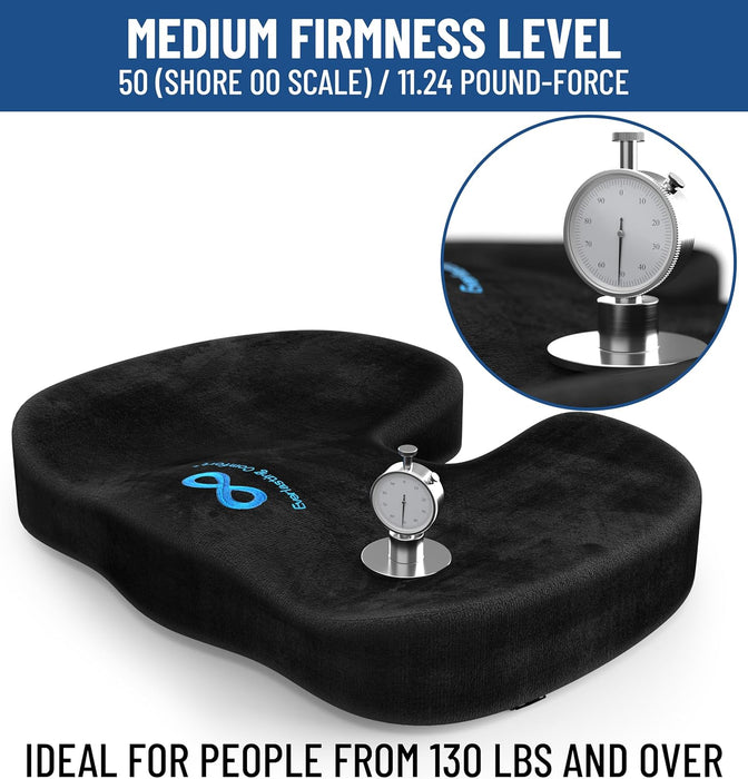 Doctor Recommended Memory Foam Seat Cushions for Office Chairs - HSA FSA Eligible Tailbone Pain Relief Cushion, Sciatica & Back Support, Office Chair Cushion & Car Seat Cushion