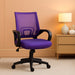 2Pcs Mesh Adjustable Desk Chairs, Ergonomic Executive Chairs with Lumbar Support for Back Pain Purple