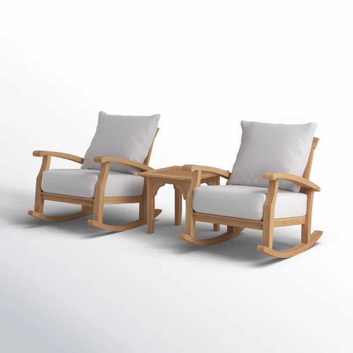 Summerton Teak 2 - Person Patio Conversation Sets with Cushions