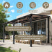 14x10 Gazebo Weatherproof Outdoor Patio Sloped Roof