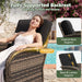 11 Piece Outdoor Patio Furniture Set with 44'' Fire Pit Table, Wicker Rattan Outdoor Furniture with High Back Swivel Rocker Chairs, Outdoor Sofa Set with Thick Cushion & Side Table, Black