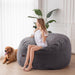 Giant Bean Bag Chair Bed for Adults, Convertible Beanbag Folds from Lazy Chair to Floor Mattress Bed, Large Floor Sofa Couch, Big Sofa Bed, High-Density Foam Filling, Machine Washable