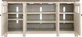 Bolanburg Extra Large TV Stand, Fits Tvs up to 72", 3 Cabinets, Adjustable Storage Shelves, 74.13", Whitewash & 2-Tone Finish