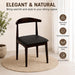 Mid-Century Modern Dining Chairs Set of 2, Upholstered Leather Seat Kitchen Chairs with Solid Wood Frame, Elegant Walnut-Colored Accent Side Chairs for Dining Room, Kitchen, Restaurant, Cafe