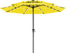 9 Ft 3-Tier Outdoor LED Lighted Patio Umbrella W/Crank, Yellow