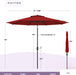 – the Lean 9 Ft Patio Umbrella with 10-Year-No-Fade Acrylast Acrylic Fabric, Auto-Tilt and 8 Reinforced Ribs for Deck, Pool, Garden, Hotel & Cafes – Regatta Red Canopy, Black Pole