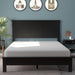Flat Panel Headboard with Pre-Drilled Holes for Height Adjustment, Thickened Wooden Bed Backboard, Full Size, Black