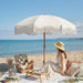 7Ft Patio Umbrella with Fringe, Boho Beach Umbrellas, Outdoor Tassels Umbrellas with Push Button Tilt & Carrying Bag, 8 Windproof Fiberglass Ribs, UPF50+