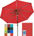 USA 10-Year-Non-Fading Solar Market Umbrella with 80 LED Lights Patio Umbrellas Outdoor Table Umbrella with Ventilation