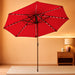 USA 10-Year-Non-Fading Solar Market Umbrella with 80 LED Lights Patio Umbrellas Outdoor Table Umbrella with Ventilation
