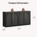 Arched Sideboard Cabinets, Modular Buffet Table, Black