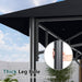Outdoor Garden Gazebo for Patios with Stable Steel Frame and Netting Walls (10X12,Black)
