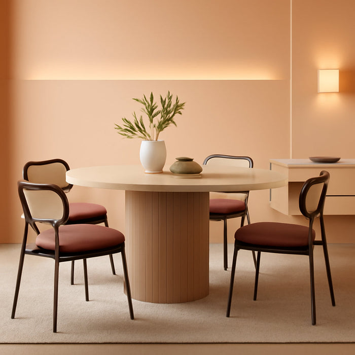 Dining Chairs, Set of Dining Room Chairs with Boho PE Rattan