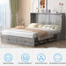 Murphy Bed Cabinet With Mattress Included Charcoal
