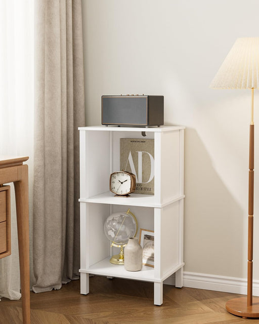 White Industrial Strength Bookshelf With Open Shelves