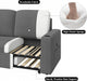 87Inch MultiFunctional Velvet Sleeper Sofa With Storage
