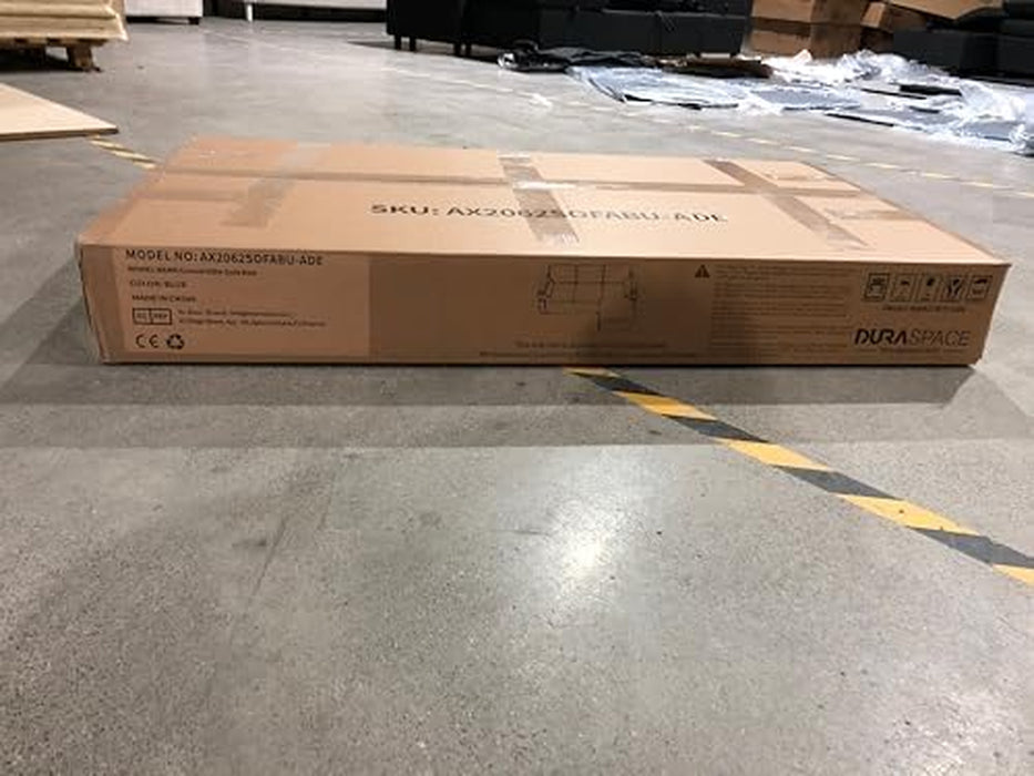 Cerulean Linen Convertible Sleeper Sofa With Pullout