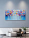 3D Paintings, Modern Abstract Oil Painting Hand Painted on Canvas Abstract Artwork Picture Wall Decoration for Living Room - Gorgeous Flowers Wall Art-24X48 Inch