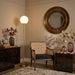 Brass Gold LED Floorstanding Luminaire Frosted Globe