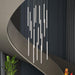 Black 19Inch LED Chandelier Ceiling Fixture Elegant