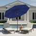 9Ft 2-Tiers Patio Umbrella,Outdoor Market Table Umbrella with Push-Button Tilt & Crank | UV Protection,Suit for Backyard,Garden,Pool,Deck(Navy)