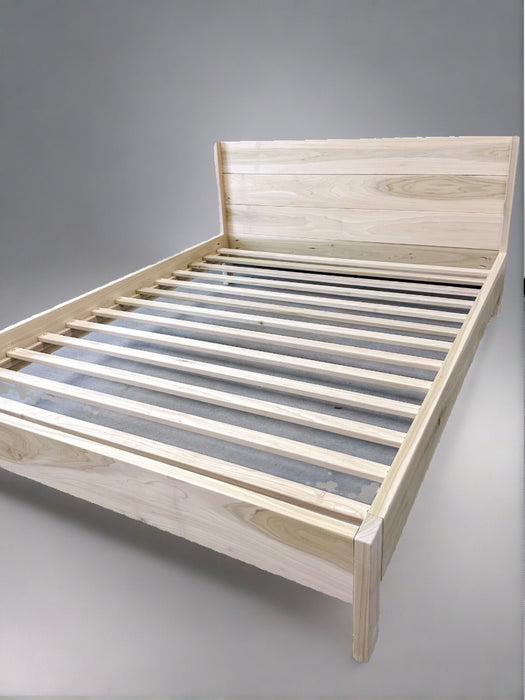 Handmade Wooden Platform Bed with Headboard for Various Sizes