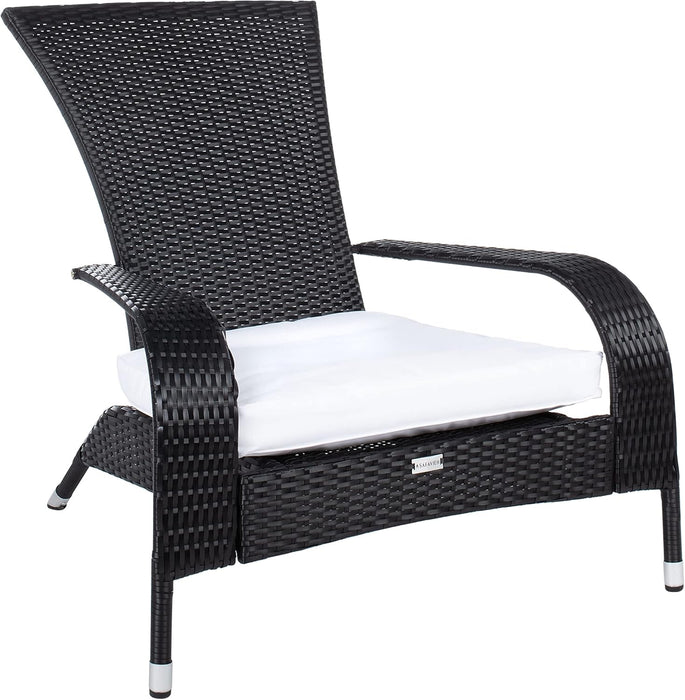 Outdoor Collection Edna Black/White Cushion 3-Piece Lounge Set PAT7719A