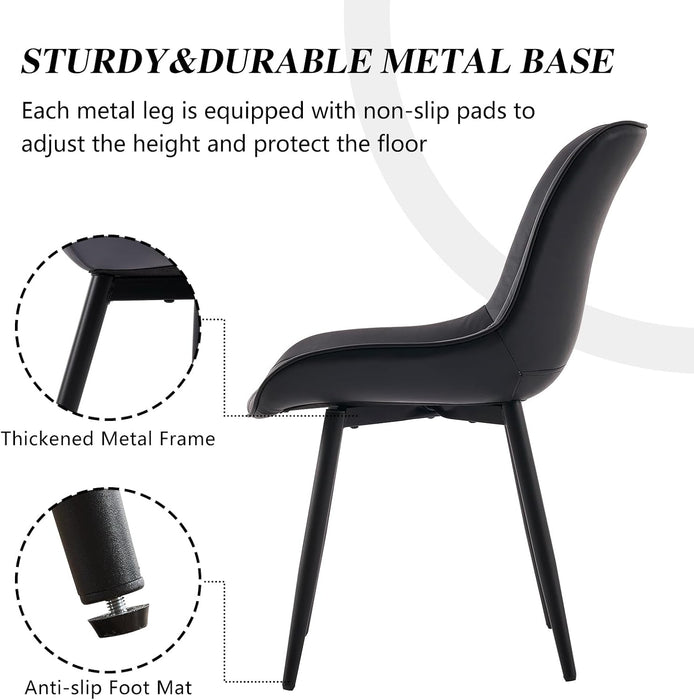 Dining Chairs Set of 2 Kitchen & Dining Room Chairs Modern Black